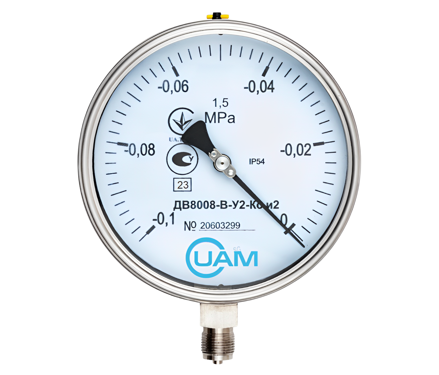 Вакуумметр UAM ДВ8008-В-У2-Кс и2 - Манометры UAM